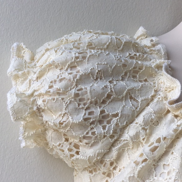 💖Lace bodycon off shoulder ruffle sexy cute Dress - Picture 7 of 14